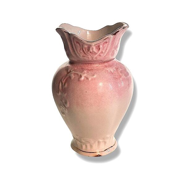 Vintage Pink and Cream Vase - Picture 1 of 10
